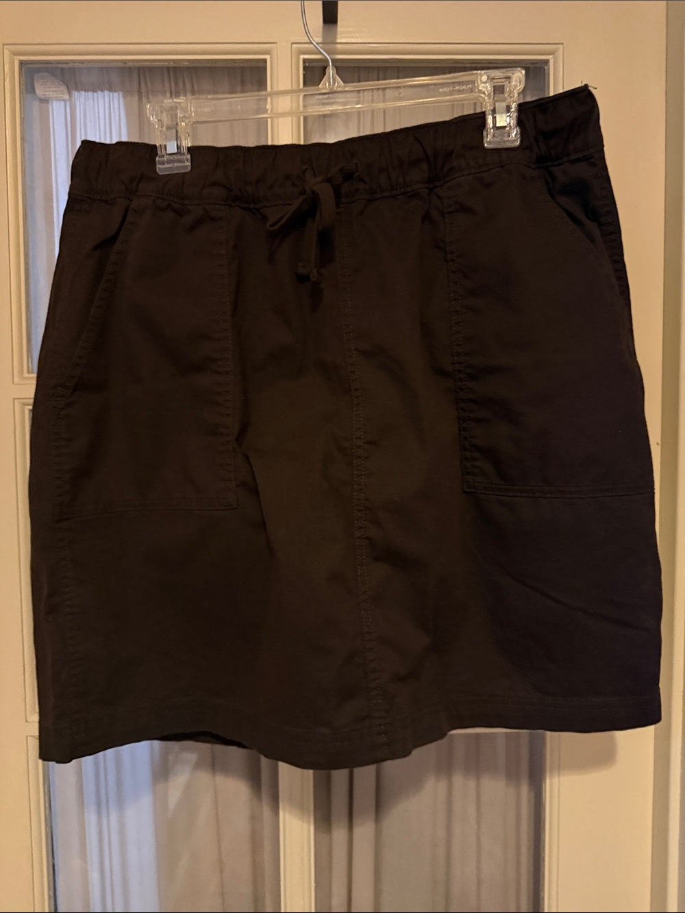 Women's Dark Brown Drawstring Utility Skort